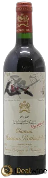 photos du vin Château Mouton Rothschild 1er Grand Cru Classé 1996