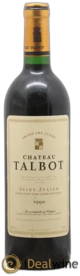 image du vin Château Talbot 4ème Grand Cru Classé 1990