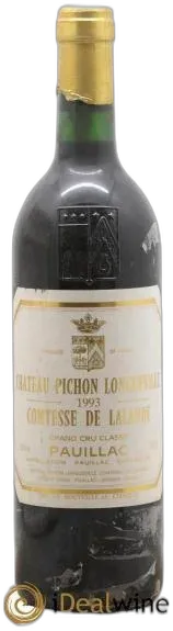 image du vin Château Pichon Longueville Comtesse de Lalande 2ème Grand Cru Classé 1993