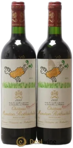 vue du vin Château Mouton Rothschild 1er Grand Cru Classé 1999