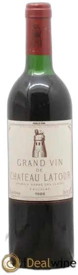 image du vin Château Latour 1er Grand Cru Classé 1986