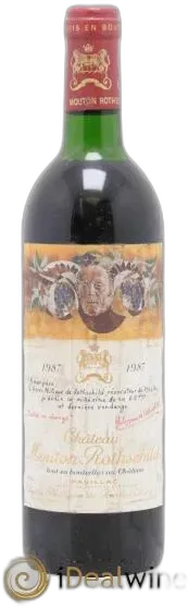 photo du vin Château Mouton Rothschild 1er Grand Cru Classé 1987