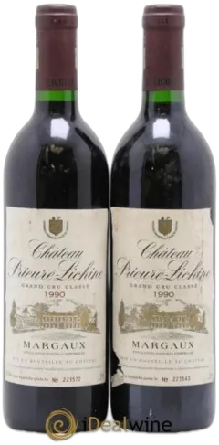 photo du vin Château Prieuré Lichine 4ème Grand Cru Classé 1990