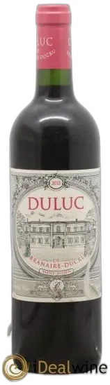 aperçu du vin Duluc de Branaire Second Vin 2010