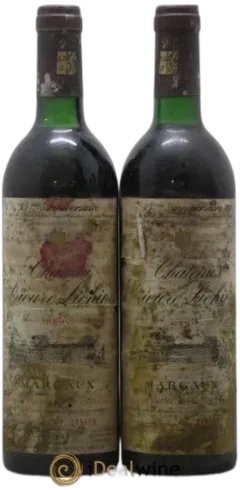 photo du vin Château Prieuré Lichine 4ème Grand Cru Classé 1986
