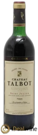 image du vin Château Talbot 4ème Grand Cru Classé 1989