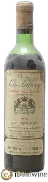 photo du vin Château Cos Labory 5ème Grand Cru Classé 1970