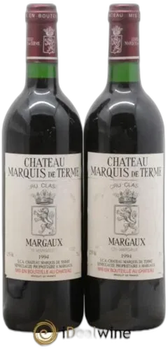 photo du vin Château Marquis de Terme 4ème Grand Cru Classé 1994