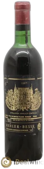 aperçu du vin Château Palmer 3ème Grand Cru Classé 1967