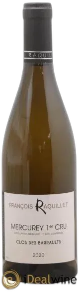 image du vin Mercurey 1er Cru Clos des Barraults François Raquillet 2020