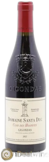 capture du vin Gigondas Clos des Hospices Domaine Santa Duc 2022