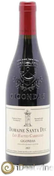 illustration du vin Gigondas Santa Duc Hautes Garrigues Famille Gras 2022