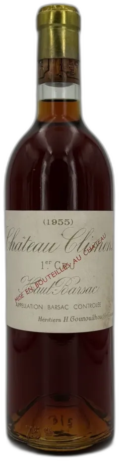 photos du vin Château Climens 1955 Barsac Sauternes) 1er Grand Cru Classé