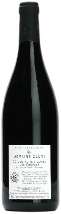 image du vin Côte de Nuits Villages les Créoles Domaine Cluny