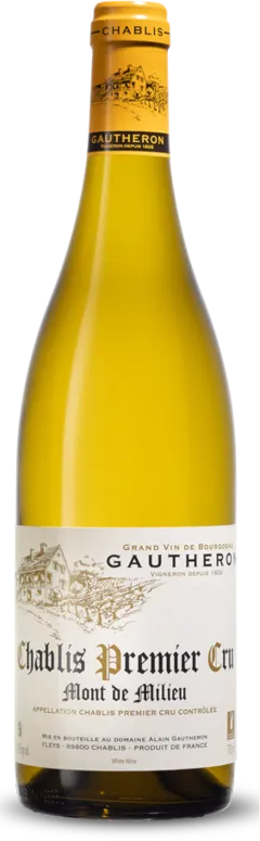 vue du vin Aoc Chablis 1er Cru Mont de Milieu Domaine Gautheron