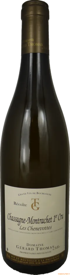photo du vin Aoc Chassagne-Montrachet 1er Cru les Chenevottes Domaine Gérard Thomas