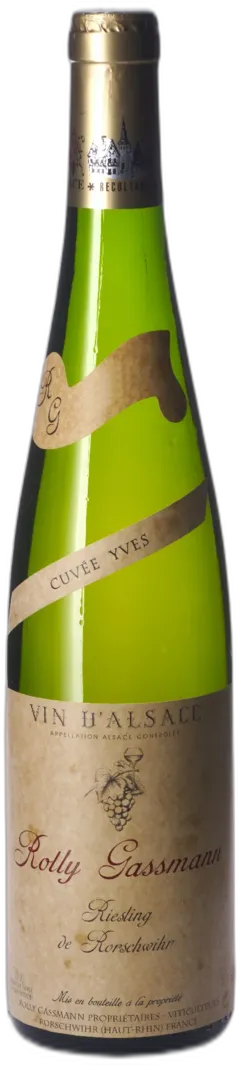 image du vin Aoc Alsace Riesling de Rorschwihr "Cuvée Yves" Rolly Gassmann