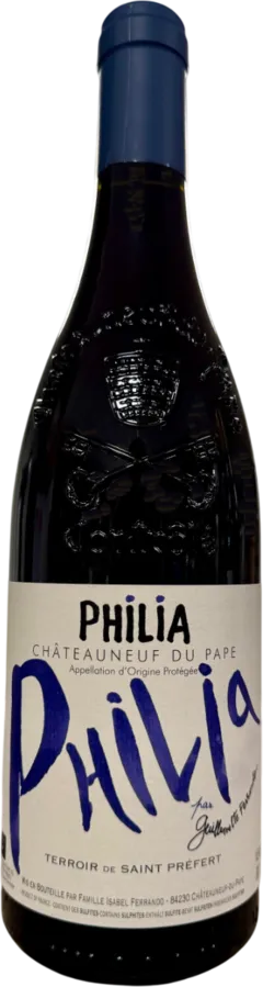 photo du vin Aoc Châteauneuf du Pape Philia Domaine Saint Prefert Guillemette Ferrando