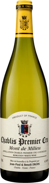 photo du vin Aoc Chablis 1er Cru Mont de Milieu Domaine Jean-Paul et Benoit Droin