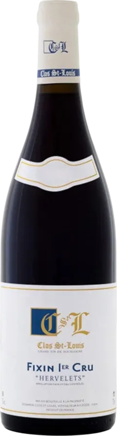 vue du vin Aoc Fixin 1er Cru les Hervelets Domaine du Clos Saint-Louis