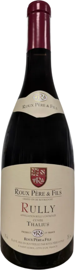 vue du vin Aoc Rully Cuvée Thalius Domaine Roux Père et Fils