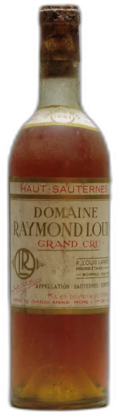 illustration du vin 1961 Domaine Raymond Louis, Sauternes