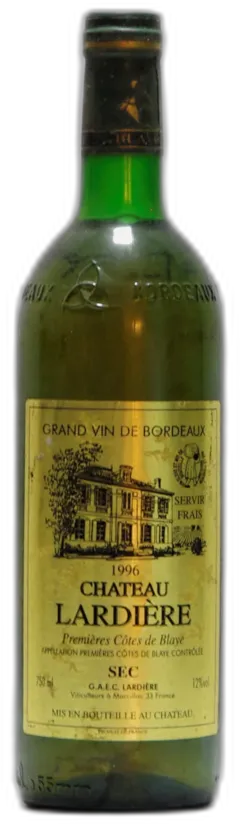 illustration du vin 1996 Château Lardière, Premieres Côtes de Blaye Blanc Sec