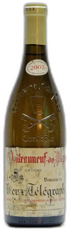 image du vin 2007 Domaine du Vieux Télégraphe Chateauneuf-du-Pape la Crau Blanc