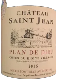 photo du vin Château Saint Jean Plan de Dieu