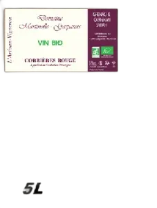 photo du vin Bib Corbières Bio Rouge Cuvée Historique