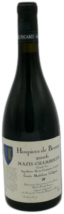 image du vin Mazis Chambertin Grand Cru cuvée Madeleine Collignon 2006 Hospices de Beaune