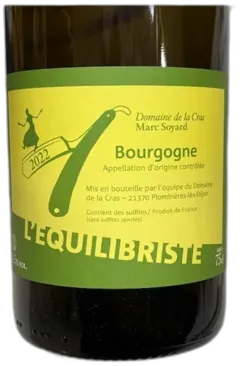 photo du vin Domaine de la Cras Bourgogne Blanc l’Equilibriste 2022