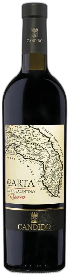 vue du vin Salice Salentino Doc Riserva la Carta Candido 2022