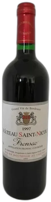 photos du vin Château Saint-Nicolas 1997 Fronsac Vin Rouge de Bordeaux