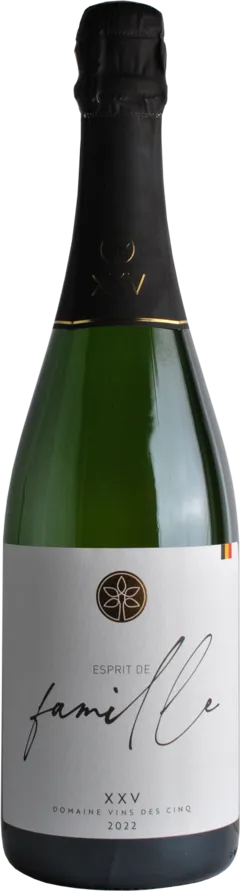 photo du vin Esprit de Famille Extra Brut Bio Domaine Xxv Vins des Cinq à Couthuin