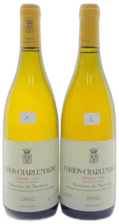 vue du vin Corton Charlemagne Domaine Bonneau-du-Martray 2002
