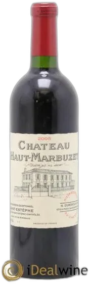 vue du vin Château Haut Marbuzet 2005