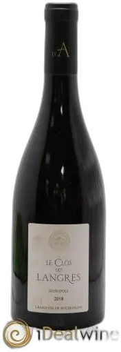 vue du vin Côte de Nuits-Villages Clos des Langres Domaine D&Apos;Ardhuy 2018