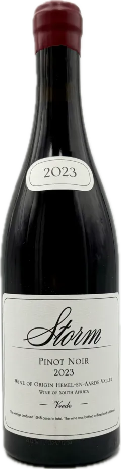 photo du vin Storm Vrede Pinot Noir Vin Afrique du Sud