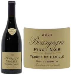 aperçu du vin Bourgogne Pinot Noir "Terres de Famille"