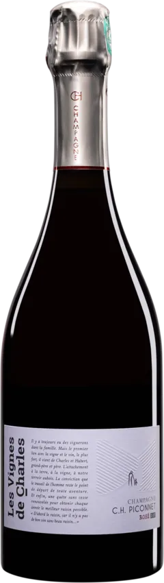 capture du vin Domaine c H. Piconnet Champagne Brut Nature "les Vignes de Charles" Rosé Vendange 2017 Dégorgement 07 2022