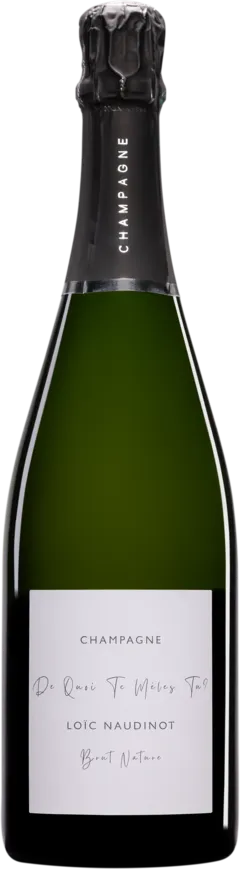 photo du vin Domaine Loïc Naudinot Champagne Brut Nature Blanc de Noirs "de Quoi te Mêles-tu ?" Blanc Vendange 2022 Dégorgement 09 Oct. 2024