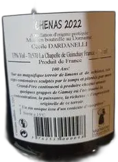 photos du vin Chénas Vieilles Vignes 100 Ans Vignes Centenaires Nouvelle Cuvée
