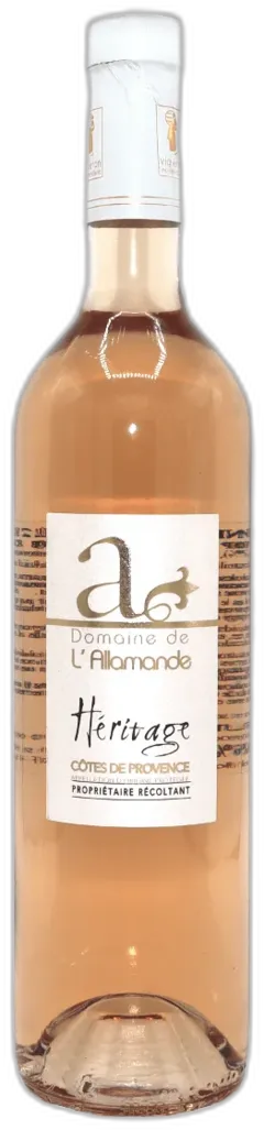 illustration du vin Rosé Héritage Côtes de Provence Domaine de l’Allamande