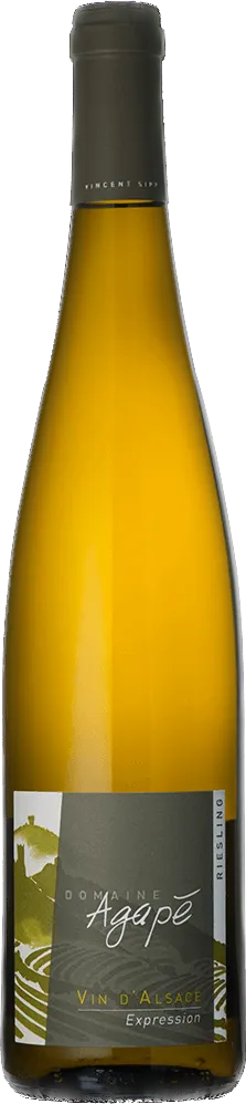 vue du vin Aoc Alsace Riesling "Expression" Domaine Agapé