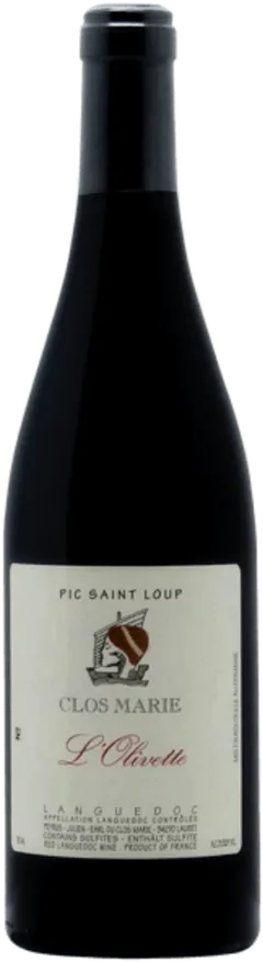 photo du vin Olivette 2020 Domaine Clos Marie Pic st Loup Bio