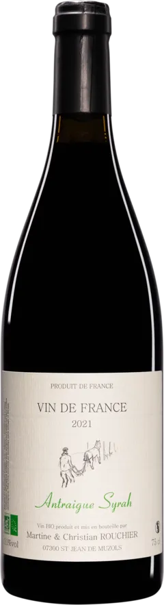 capture du vin Domaine Martine & Christian Rouchier Vin de France "Antraigue - Syrah" Rouge 2021