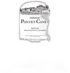 vue du vin Château Pontet Canet 2020 Bois