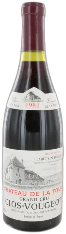 vue du vin Clos Vougeot Grand Cru 1984 Château de la Tour