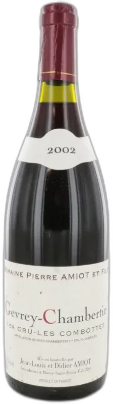 vue du vin Gevrey Chambertin 1er Cru les Combottes 2002 Pierre Amiot et Fils